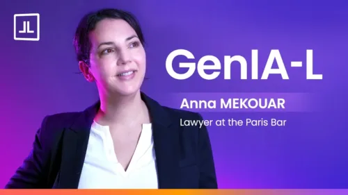 Photo of Anna Mekouar, lawyer at the Paris Bar, to promote GenIA-L