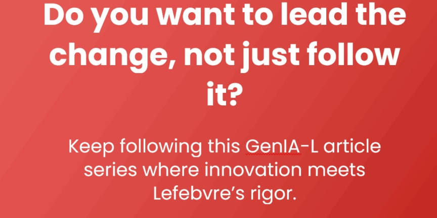 Do you want to lead the change, not just follow it ?